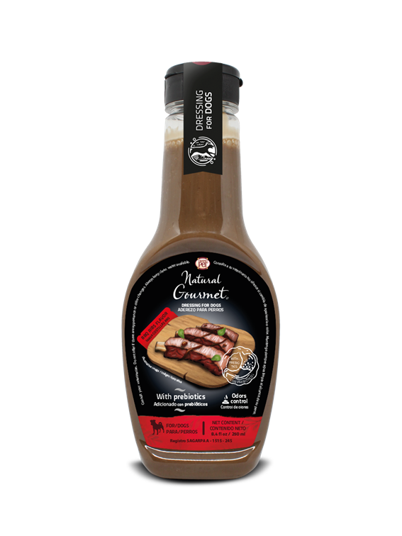 GrandPET Natural Gourmet® Aderezo Para Croquetas de Perro Sabor Costillas BBQ