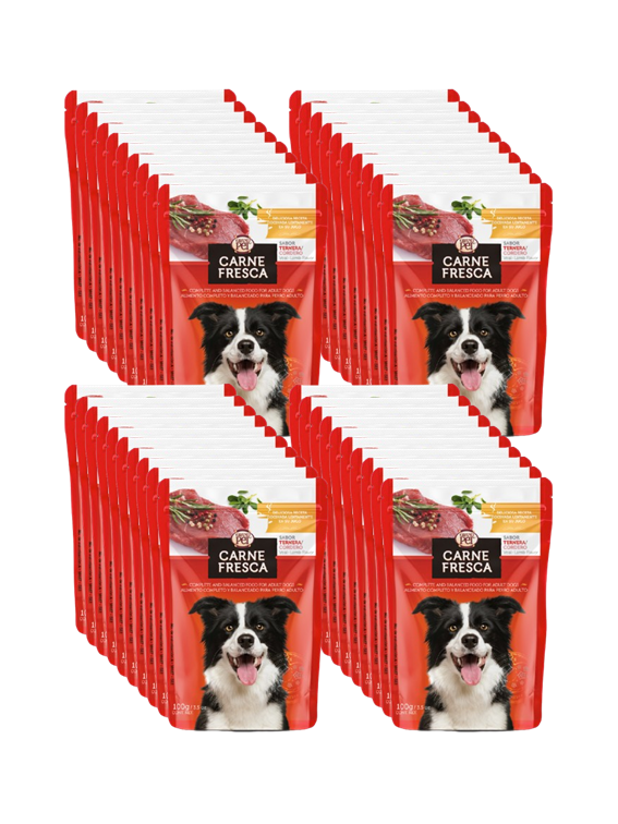 GrandPET Carne Fresca®  Sobre 100 Gr Alimento Húmedo Receta Ternera y Cordero