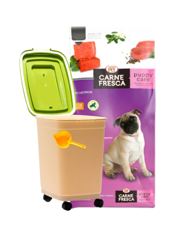 Carne Fresca Puppy Care® 15 Kg + Contenedor Croquetero