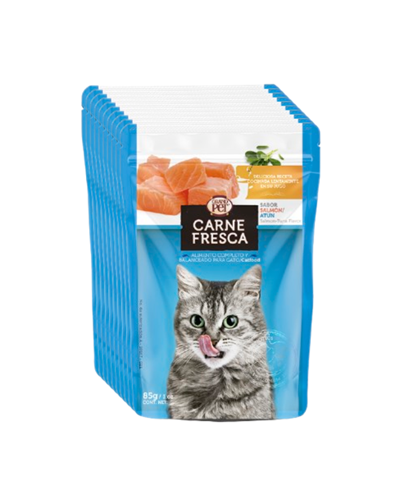 Carne Fresca® Sobre de Alimento Húmedo para Gato Receta Salmón y Atún