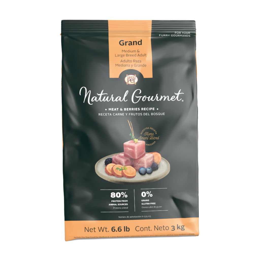 GrandPET Natural Gourmet Grand® Alimento Para Perro Adulto Raza Mediana y Grande