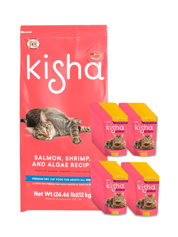 Kisha Adulto 12 Kg + 40 Sobres Receta Pavo