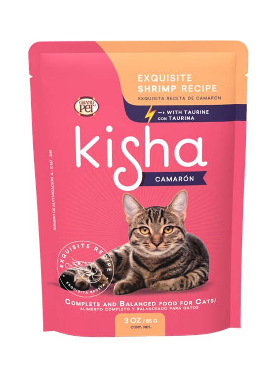 GrandPET Kisha® Sobre 85 Gr Alimento Húmedo Gato Receta Camarón