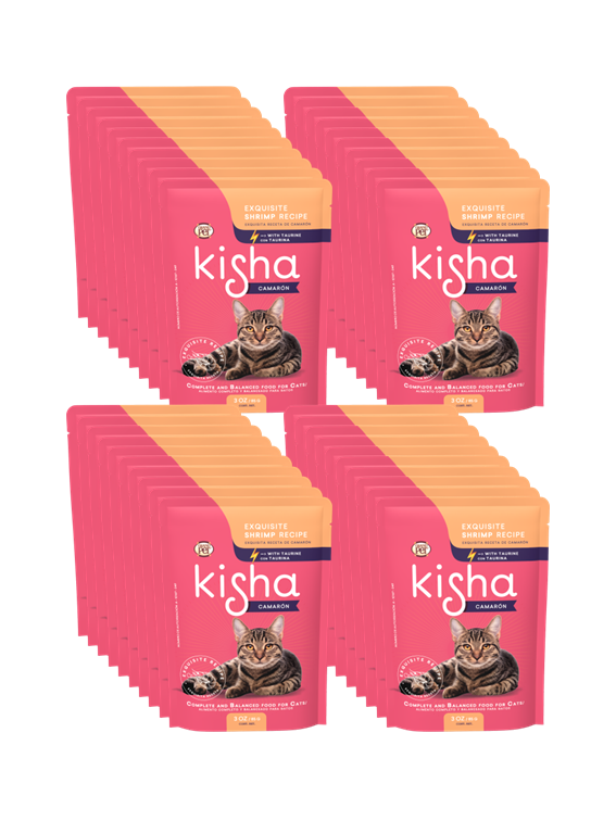 GrandPET Kisha® Sobre 85 Gr Alimento Húmedo Gato Receta Camarón