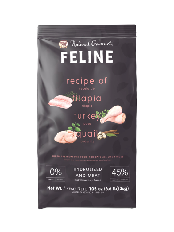 Grandpet Natural Gourmet Feline® Alimento Gato Receta Tilapia y Pavo
