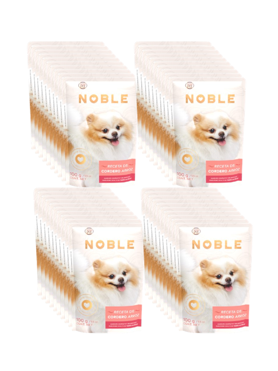 GrandPET Noble® Sobre 100 Gr Alimento Húmedo Perro Adulto Receta Cordero y Arroz