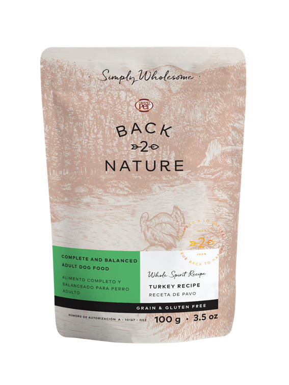 Back 2 Nature® Sobre de Alimento Húmedo Para Perro Receta de Pavo