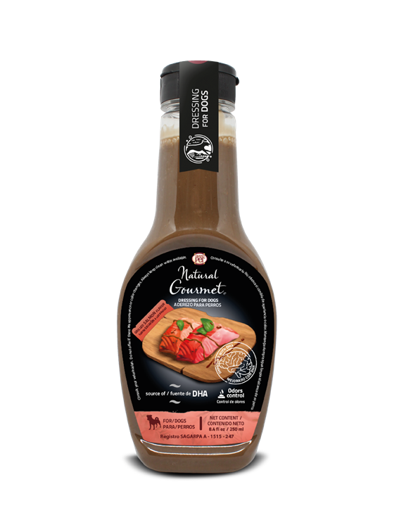 GrandPET Natural Gourmet® Aderezo Para Croquetas de Perro Sabor Salmón a las Brazas
