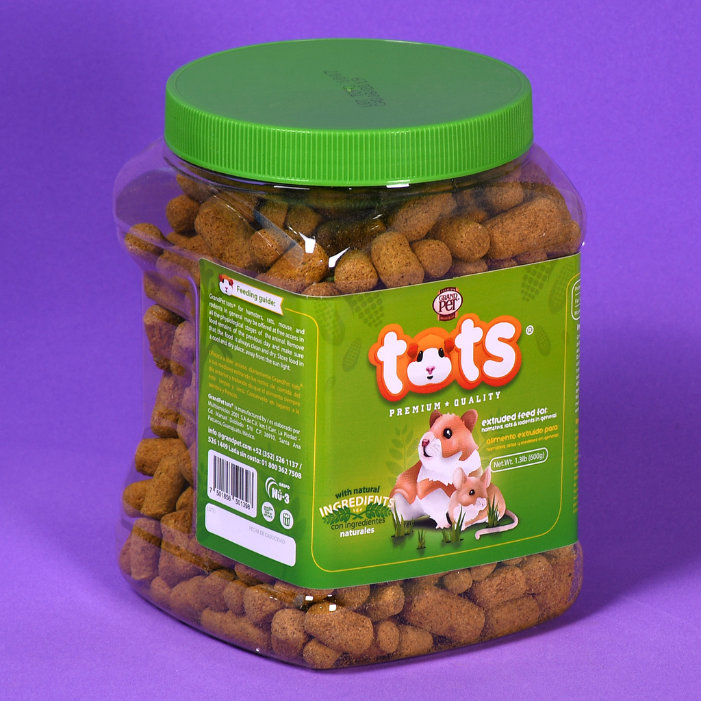GrandPet Tots - Alimento para hamsters, ratas y roedores 600 g