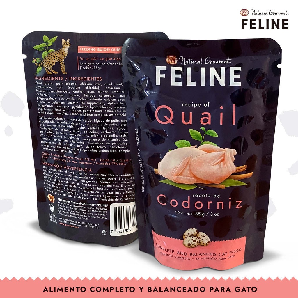 Natural Gourmet Feline® Receta de Codorniz